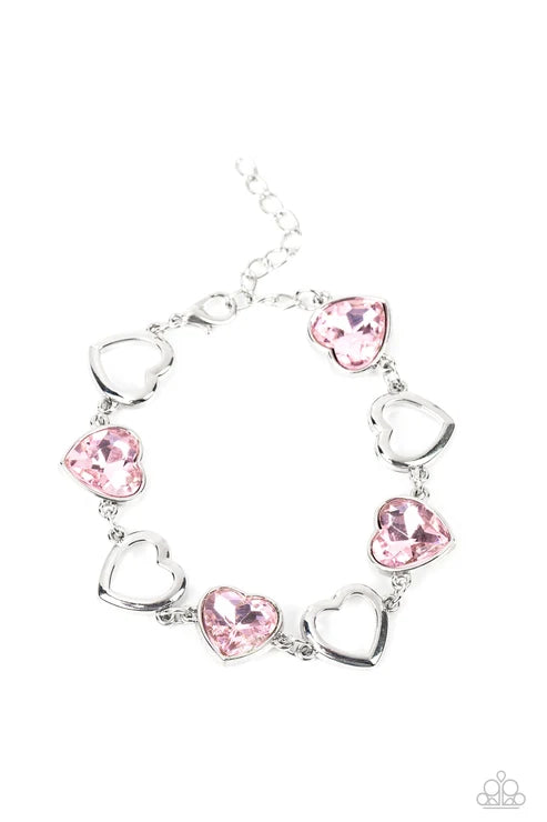 Paparazzi ♥ Sentimental Sweethearts - Pink ♥ Bracelet