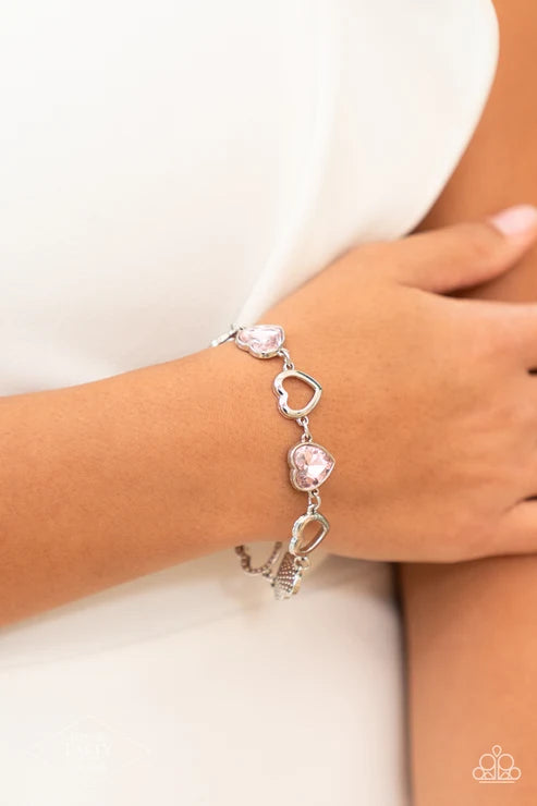 Paparazzi ♥ Sentimental Sweethearts - Pink ♥ Bracelet