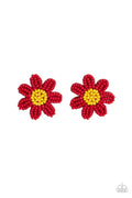 Paparazzi ♥ Sensational Seeds - Red ♥ Post Earrings