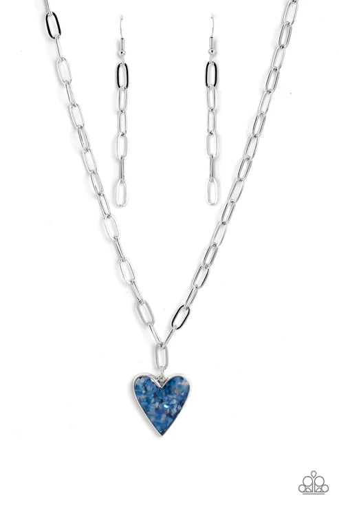 Paparazzi ♥ Kiss and SHELL - Blue ♥ Necklace
