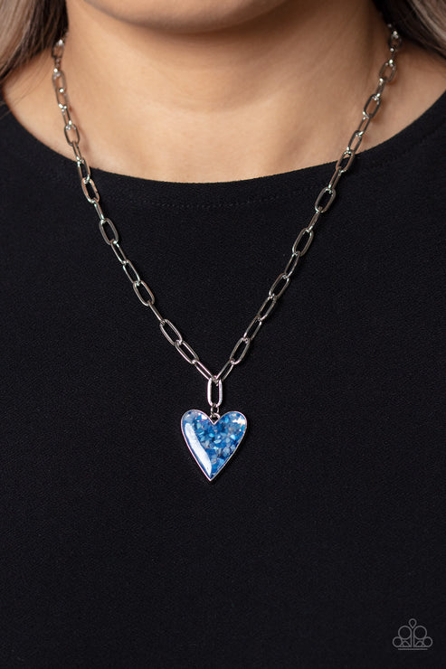 Paparazzi ♥ Kiss and SHELL - Blue ♥ Necklace