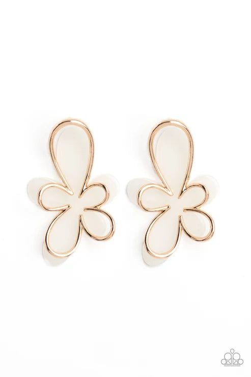 Paparazzi ♥ Glimmering Gardens - Gold ♥ Post Earrings