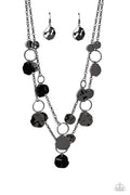 Paparazzi ♥ Hammered Horizons - Black ♥ Necklace