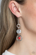 Paparazzi ♥ Marble Montage - Red ♥ Earrings