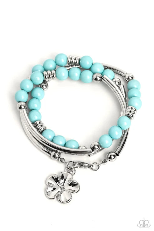 Paparazzi ♥ Off the WRAP - Blue ♥ Bracelet