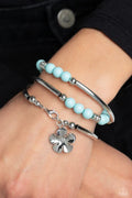 Paparazzi ♥ Off the WRAP - Blue ♥ Bracelet