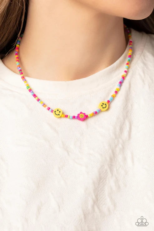 Paparazzi ♥ Flower Power Pageant - Pink ♥ Necklace