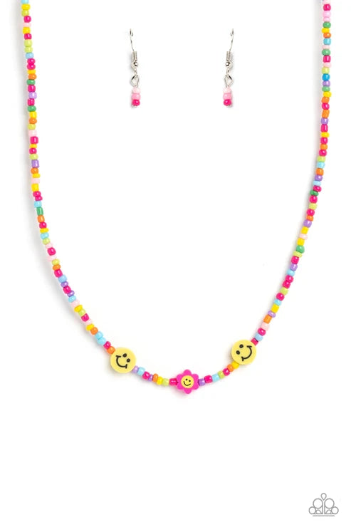 Paparazzi ♥ Flower Power Pageant - Pink ♥ Necklace