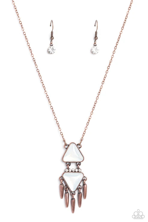 Paparazzi ♥ Under the FRINGE - Copper ♥ Necklace