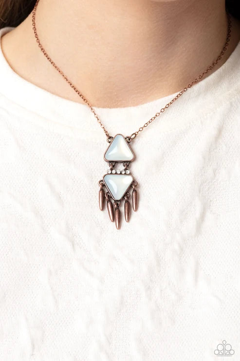 Paparazzi ♥ Under the FRINGE - Copper ♥ Necklace