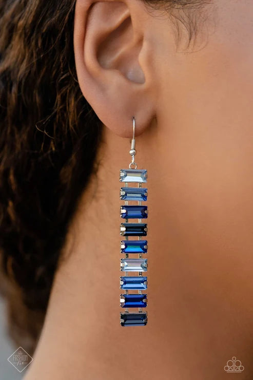 Paparazzi ♥ Superbly Stacked - Blue ♥ Earrings