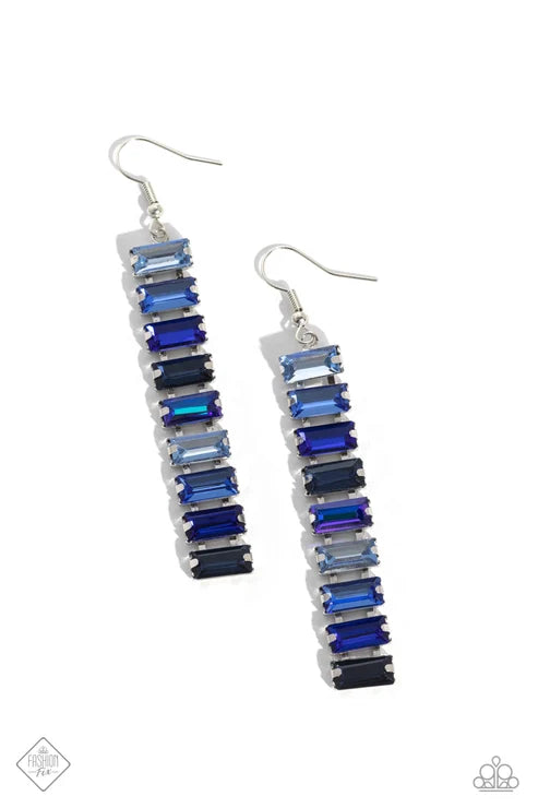 Paparazzi ♥ Superbly Stacked - Blue ♥ Earrings
