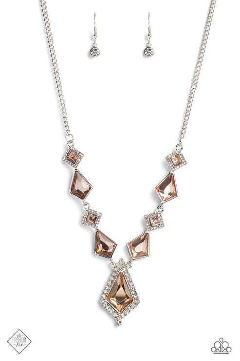 Paparazzi ♥ Sharp Showroom - Orange ♥ Necklace