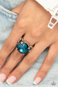 Paparazzi ♥ Pronged Powerhouse - Blue ♥ Ring