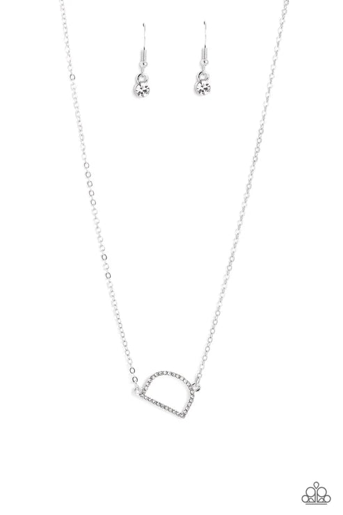 Paparazzi ♥ INITIALLY Yours - D - White ♥ Necklace