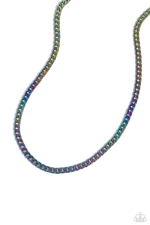 Paparazzi ♥ Industrial Identification - Multi ♥ Mens Necklace