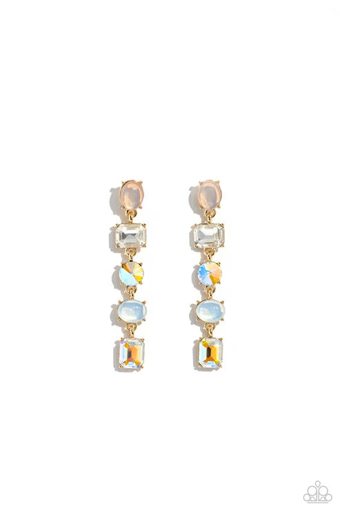 Paparazzi ♥ Sophisticated Stack - Gold ♥ Post Earrings