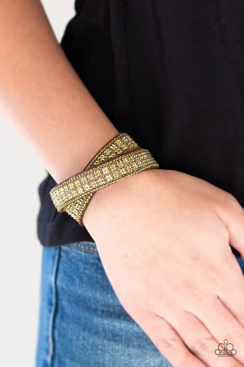 Paparazzi ♥ Rock Band Refinement - Brass ♥ Bracelet