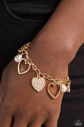 Paparazzi ♥ GLOW Your Heart - Gold ♥ Bracelet