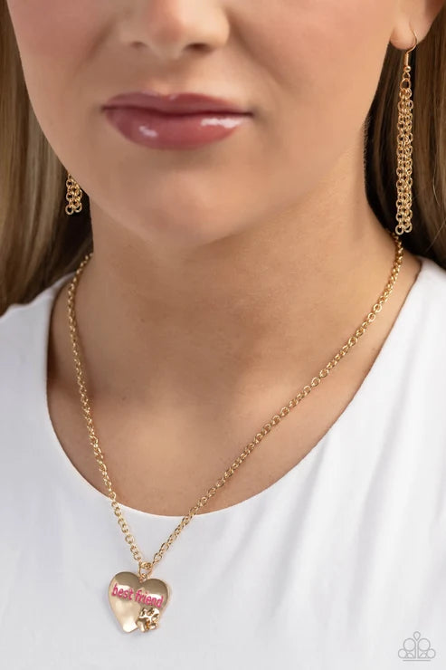Paparazzi ♥ Mans Best Friend - Gold ♥ Necklace