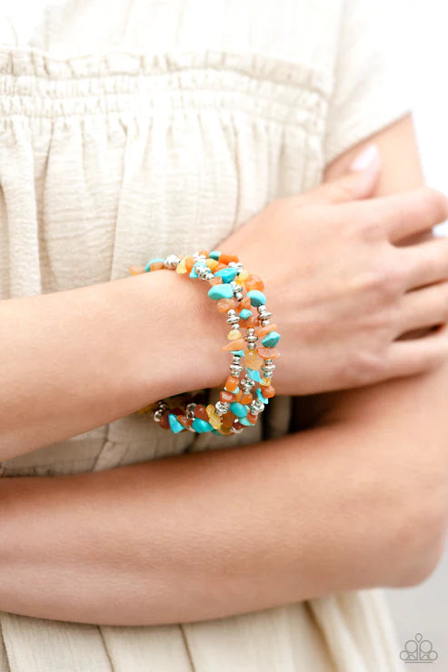 Paparazzi ♥ Stacking Stones - Orange ♥ Bracelet