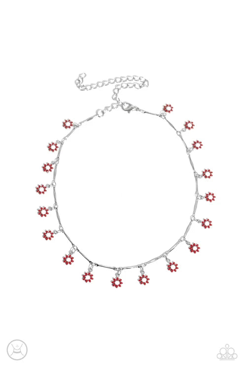Paparazzi ♥ Delicate Display - Red ♥ Necklace