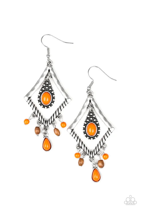 Paparazzi ♥ Southern Sunsets - Orange ♥ Earrings