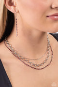 Paparazzi ♥ Tasteful Tiers - Red ♥ Necklace