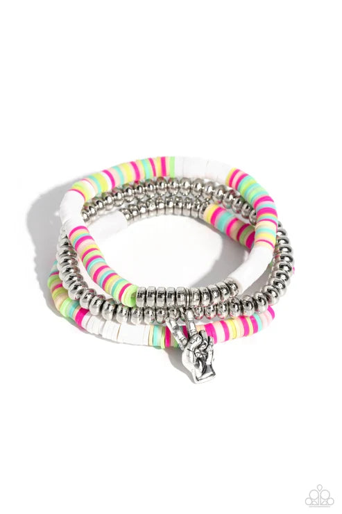 Paparazzi ♥ Peaceful Potential - White ♥ Bracelet