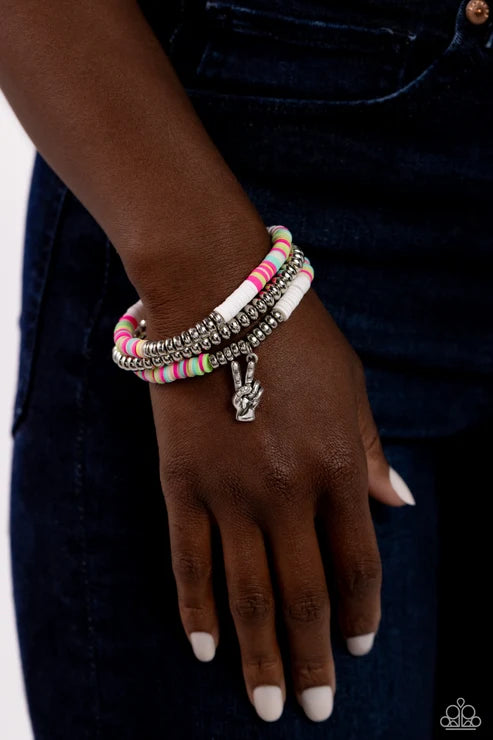 Paparazzi ♥ Peaceful Potential - White ♥ Bracelet