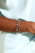 Paparazzi ♥ Colorblock Cache - Green ♥ Bracelet