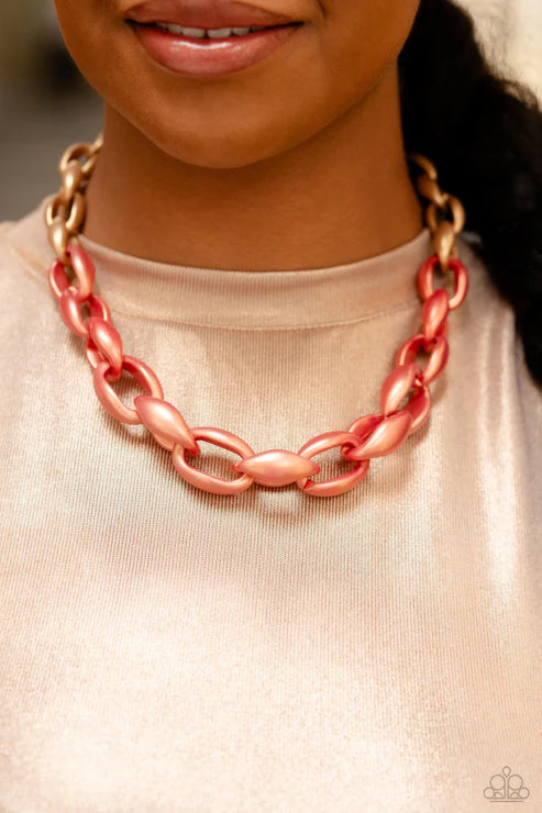 Paparazzi ♥ Statement Season - Orange ♥ Necklace