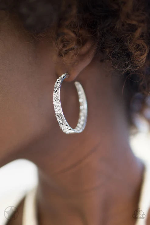 Paparazzi ♥ GLITZY By Association - White ♥ Earrings