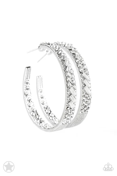 Paparazzi ♥ GLITZY By Association - White ♥ Earrings
