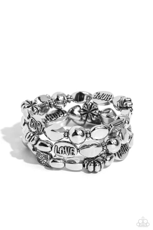 Paparazzi ♥ Enchanting Emotion - Silver ♥ Bracelet