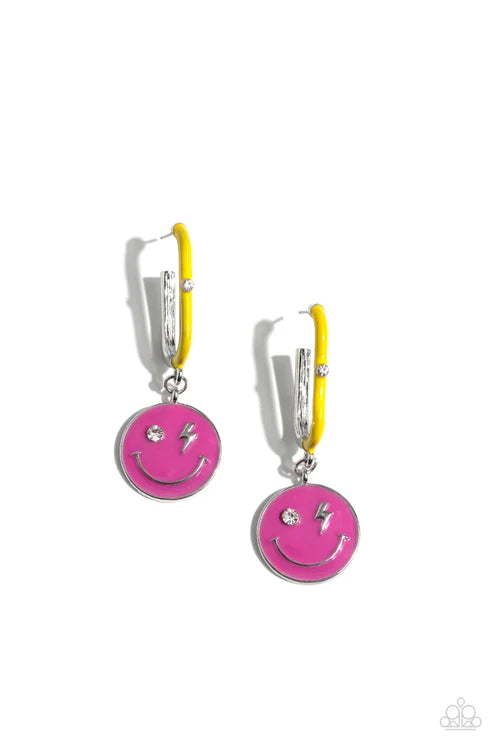 Paparazzi ♥ Personable Pizzazz - Pink ♥ Earrings