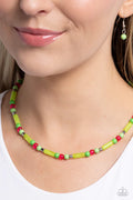 Paparazzi ♥ Beaded Beginner - Green ♥ Necklace