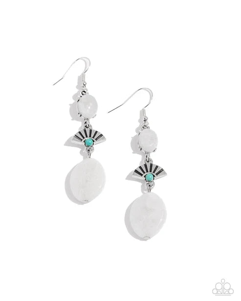 Paparazzi ♥ Creative Cascade - White ♥ Earrings
