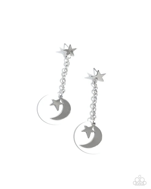 Paparazzi ♥ Celestial Change - White ♥ Post Earrings