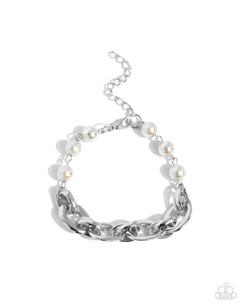 Paparazzi ♥ Pearl Pairing - Silver ♥ Bracelet