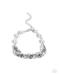 Paparazzi ♥ Pearl Pairing - Silver ♥ Bracelet