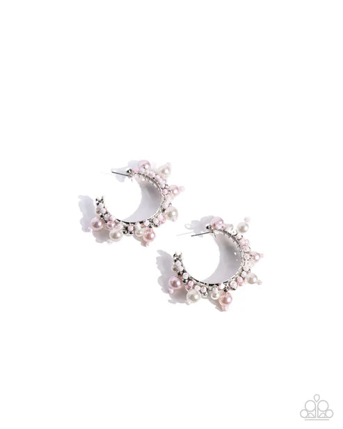 Paparazzi ♥ Elite Expense - Pink ♥ Earrings