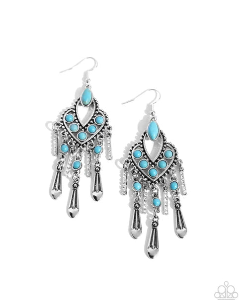 Paparazzi ♥ Naturally Vintage - Blue ♥ Earrings