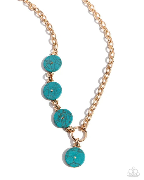 Paparazzi ♥ Savory Stone - Gold ♥ Necklace