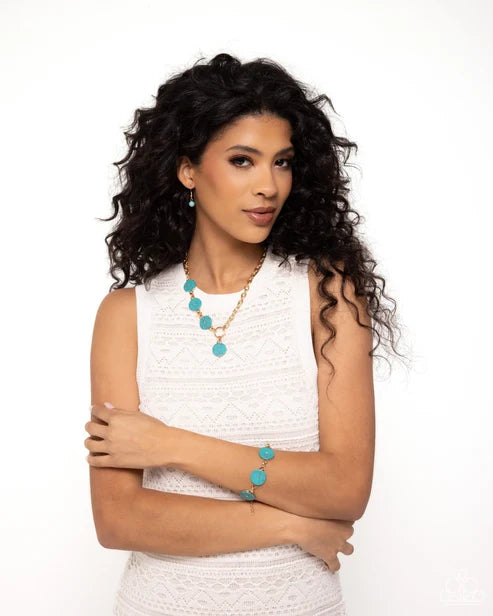 Paparazzi ♥ Savory Stone - Gold ♥ Necklace