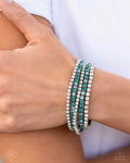 Paparazzi ♥ Feminine Fan - Blue ♥ Bracelet