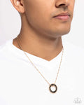 Paparazzi ♥ Second Gear - Gold ♥ Mens Necklace