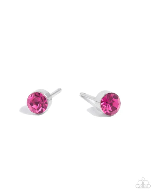 Paparazzi ♥ Logical Light - Pink ♥ Post Earrings
