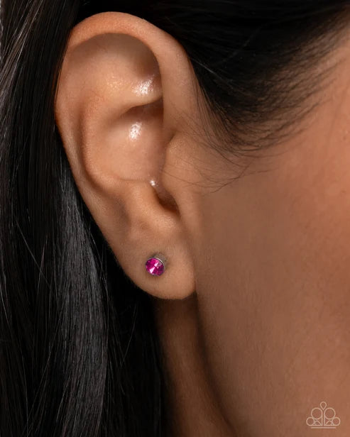 Paparazzi ♥ Logical Light - Pink ♥ Post Earrings