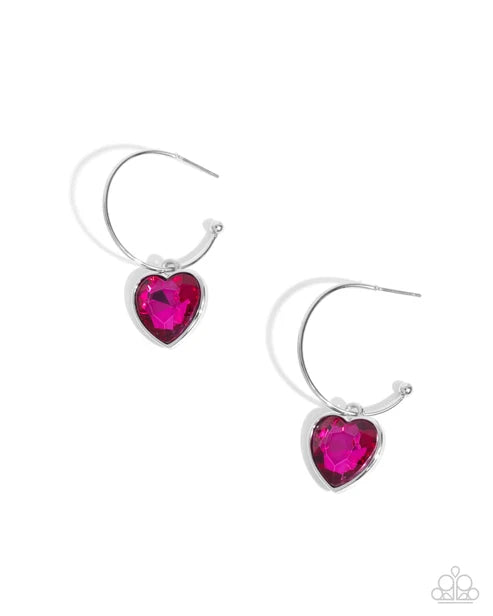 Paparazzi ♥ Diamond of the Night - Pink ♥ Earrings